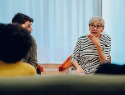 Senior Woman Talking About Her Mental Health On A Group Therapy Session